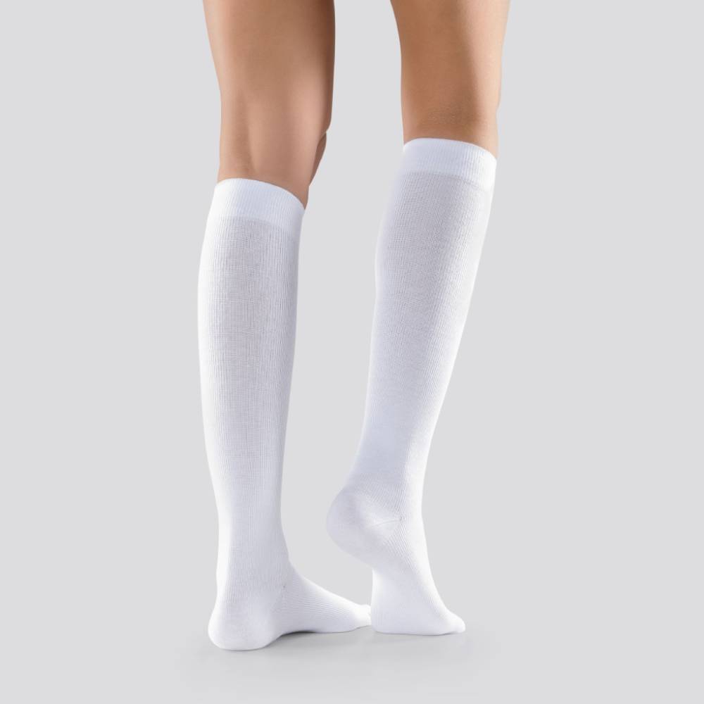 Mabs Støttestrømper Bomull Hvit 1-pk