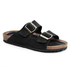 Minfot Massasje Sandaler Bio Semsket skinn Svart