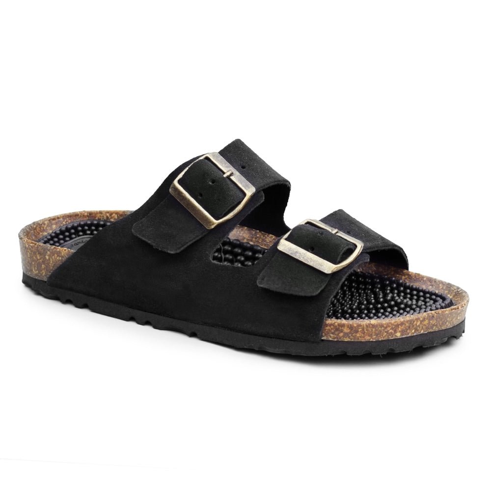 Minfot Massage Sandaler Bio Mocka Svart