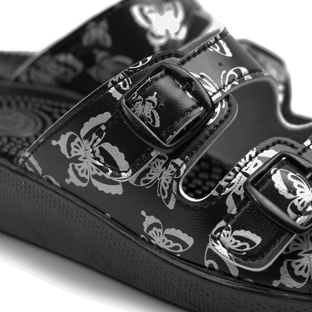 Minfot Massasje Sandaler Fjäril Svart