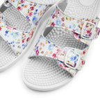 Minfot Massasje Sandaler Blomstret Hvit