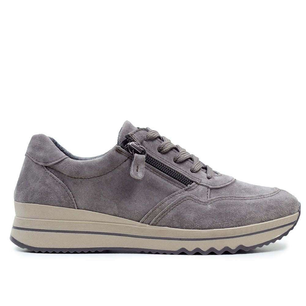Minfot Cloe Sneaker Glidelås Semsket skinn Taupe