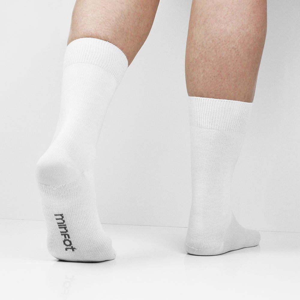 Produktbild 11 - minfot-ankel-stodstrumpor-vita-bambuviskos-flexibel-resar