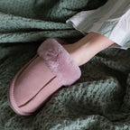Minfot Saueskinntøfler Slip-on  Duved med såle Rosa