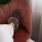 Minfot Saueskinntøfler Slip-on Duved med såle Stone