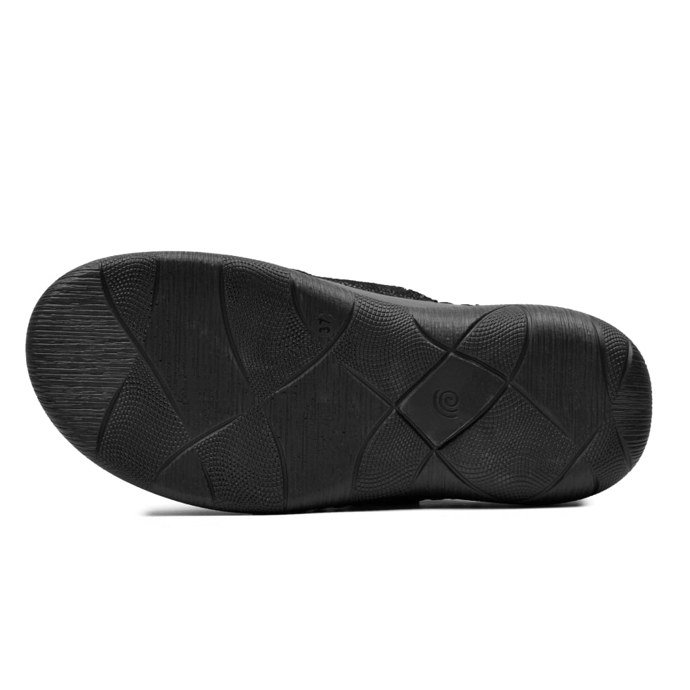Minfot Granit Sandaler Dame Stretch Svart