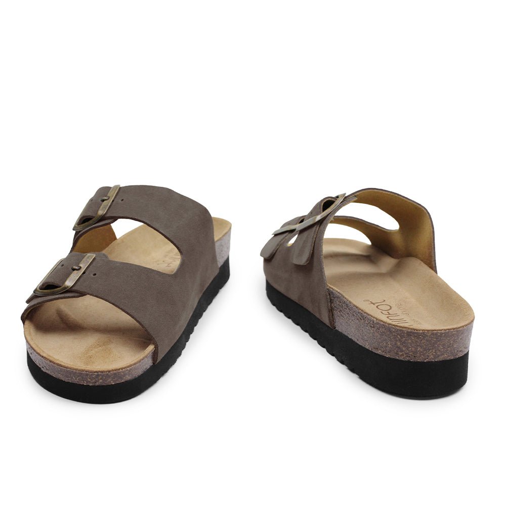 Minfot Moa Sandaler Dame Bio Semsket Skinn Taupe