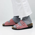 Minfot Moa Sandaler Dame Bio Semsket Skinn Antikk Rosa