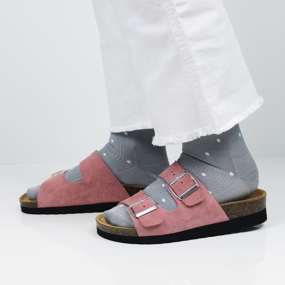 Produktbild 11 - Minfot Sandaler Moa Semsket skinn Antik Rosa