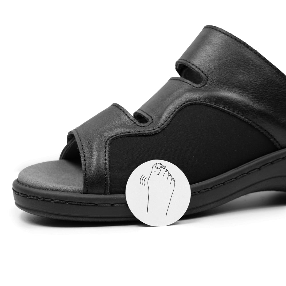 Minfot Dahlia Sandaler Dame Hallux Valgus Svart