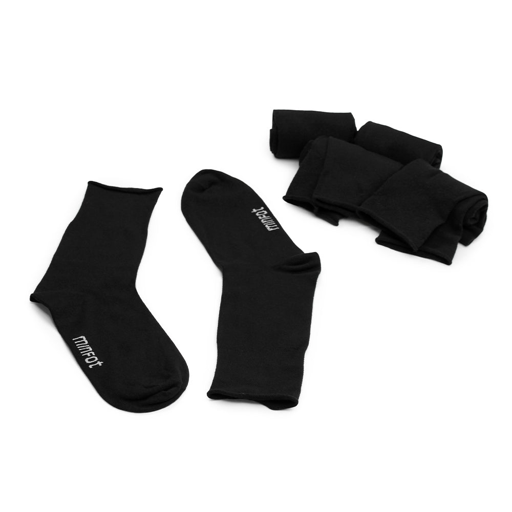 Produktbild 4 - Minfot Sensitive Bambus Strømper Svart 5-pk