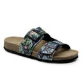 Minfot Softstep Sandaler Dame Biosandal 2-remmer Tropical Glow Svart