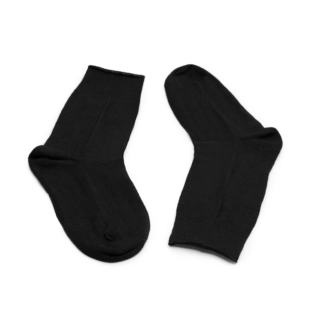 Minfot Sømløse Strømper Bomull Svart 1-pk