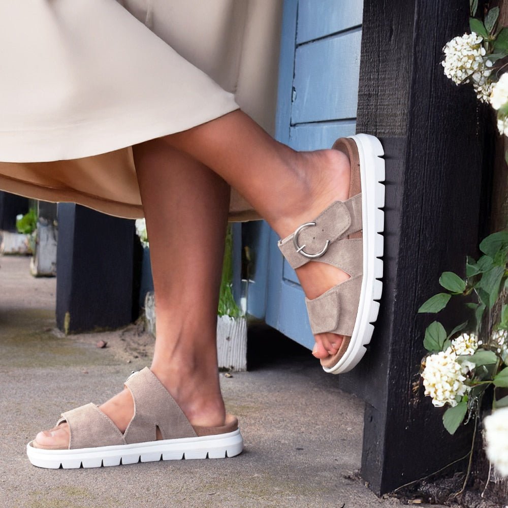 Produktbild 2 - Minfot Abby Sandaler med Kardborre Taupe