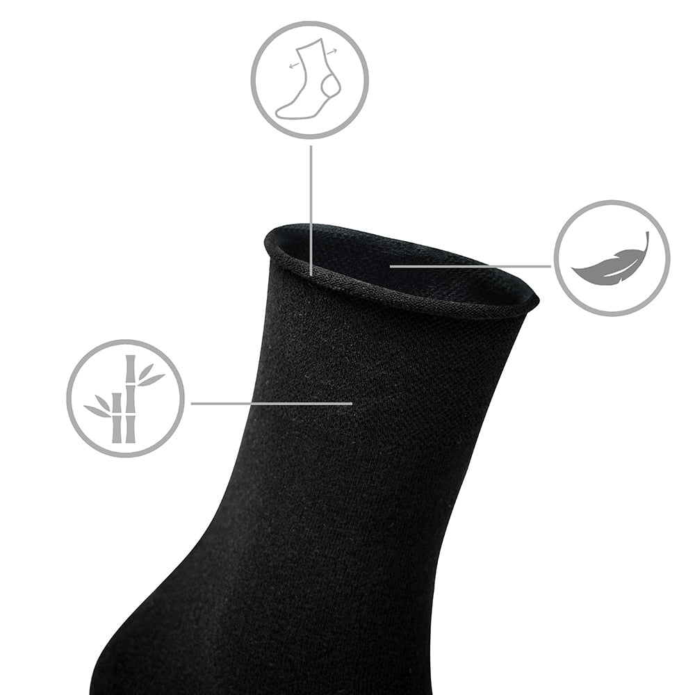 mjuka-diabetesstrumpor-Minfot-sensitive-Bambu-svarta-5-pack