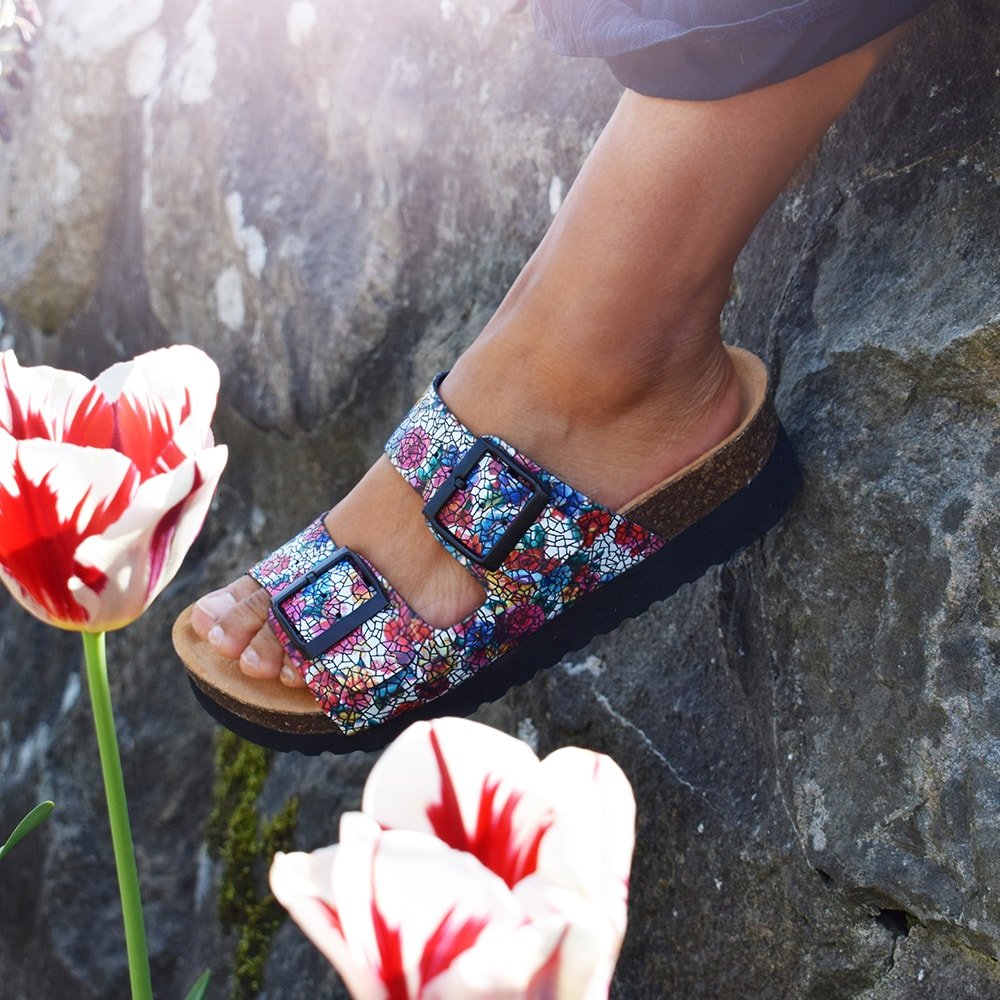 Produktbild 2 - Minfot Sandaler Mjuk Bio Moa Blom Svart