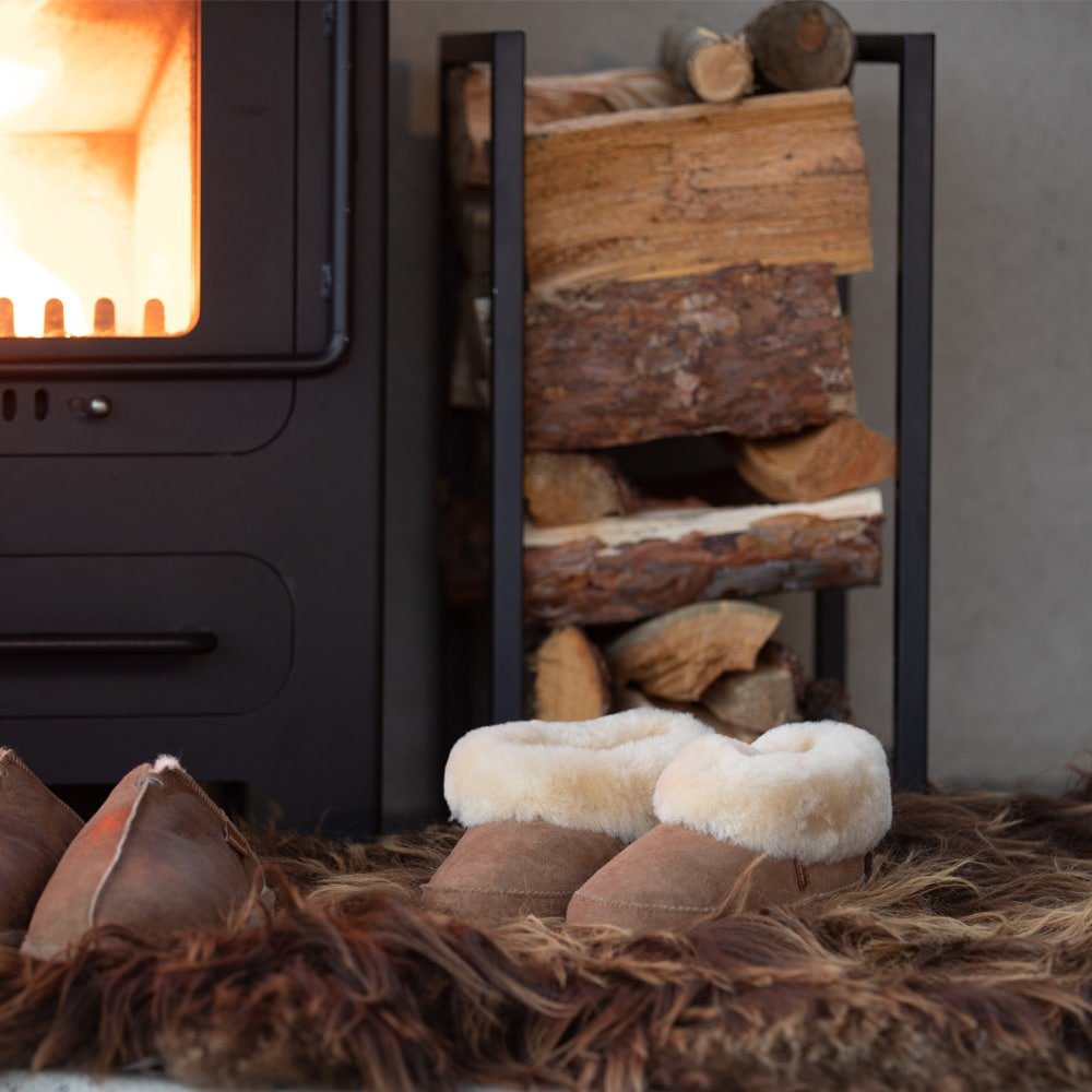 Produktbild 7 - Shepherd Emmy Fårskinnstofflor Chestnut