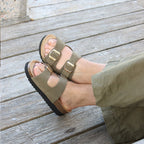 Minfot Moa Sandaler Dame Bio Semsket Skinn Olive
