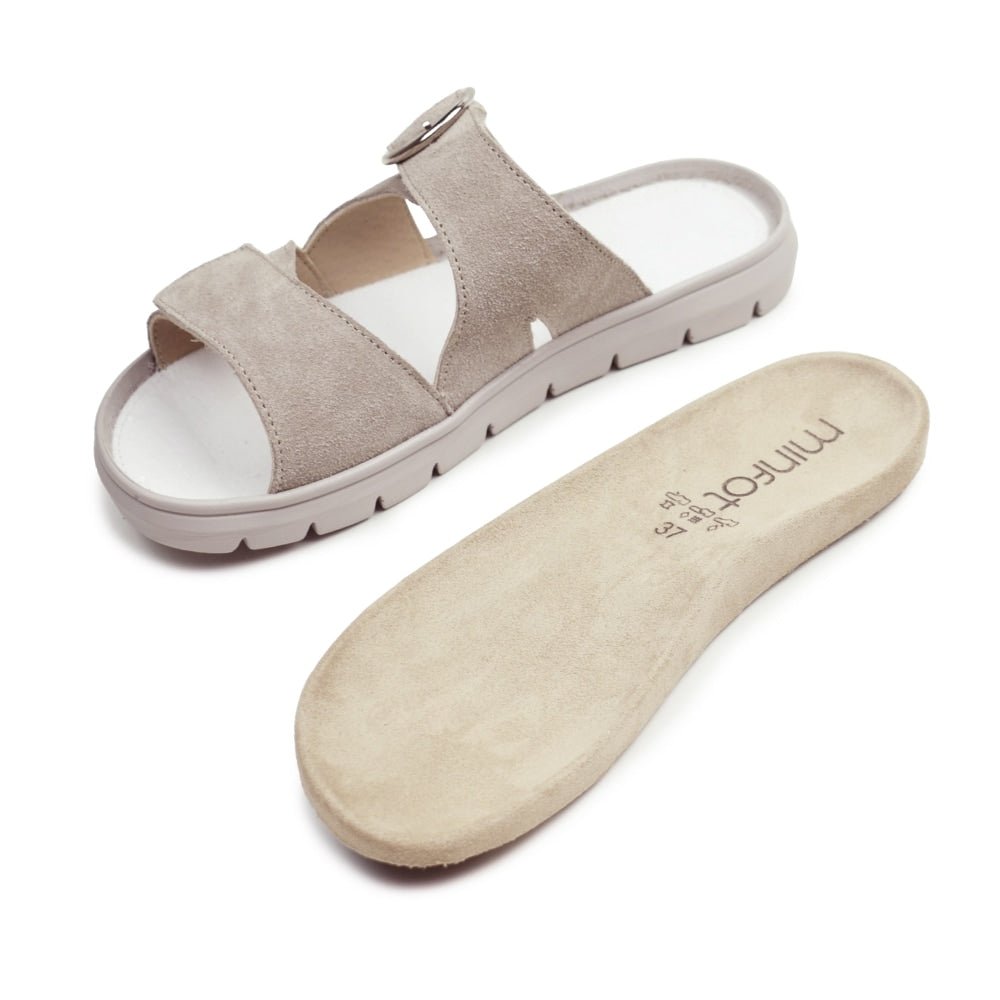 Produktbild 7 - Minfot Abby Sandaler med Kardborre Taupe