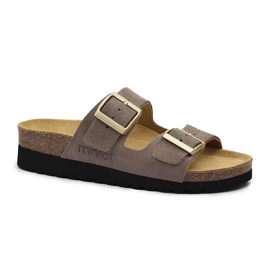Minfot Sandaler Myk Bio Moa Semsket skinn Grå