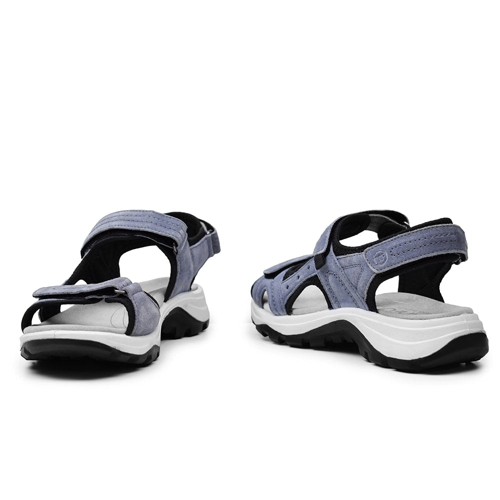 Minfot Sandaler Sandhamn Dame Semsket skinn Dueblå