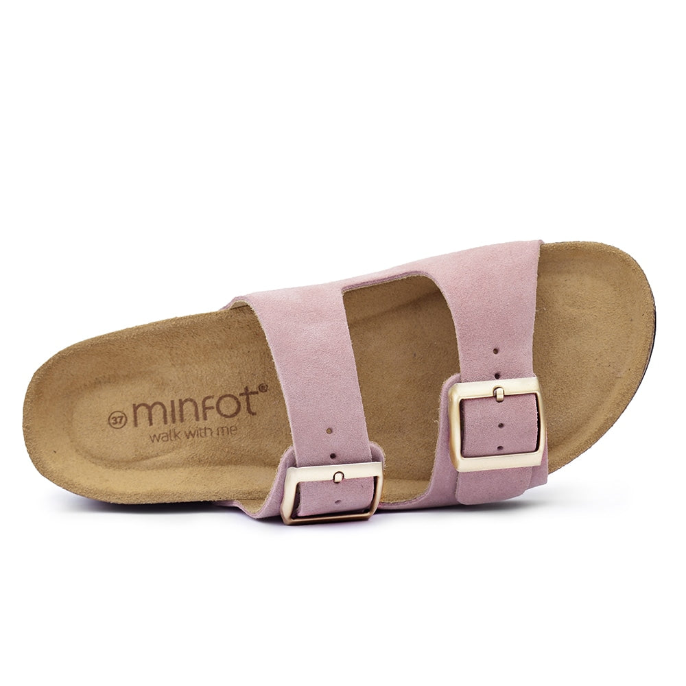 Minfot Sandaler Myk Bio Moa Semsket skinn Rosa