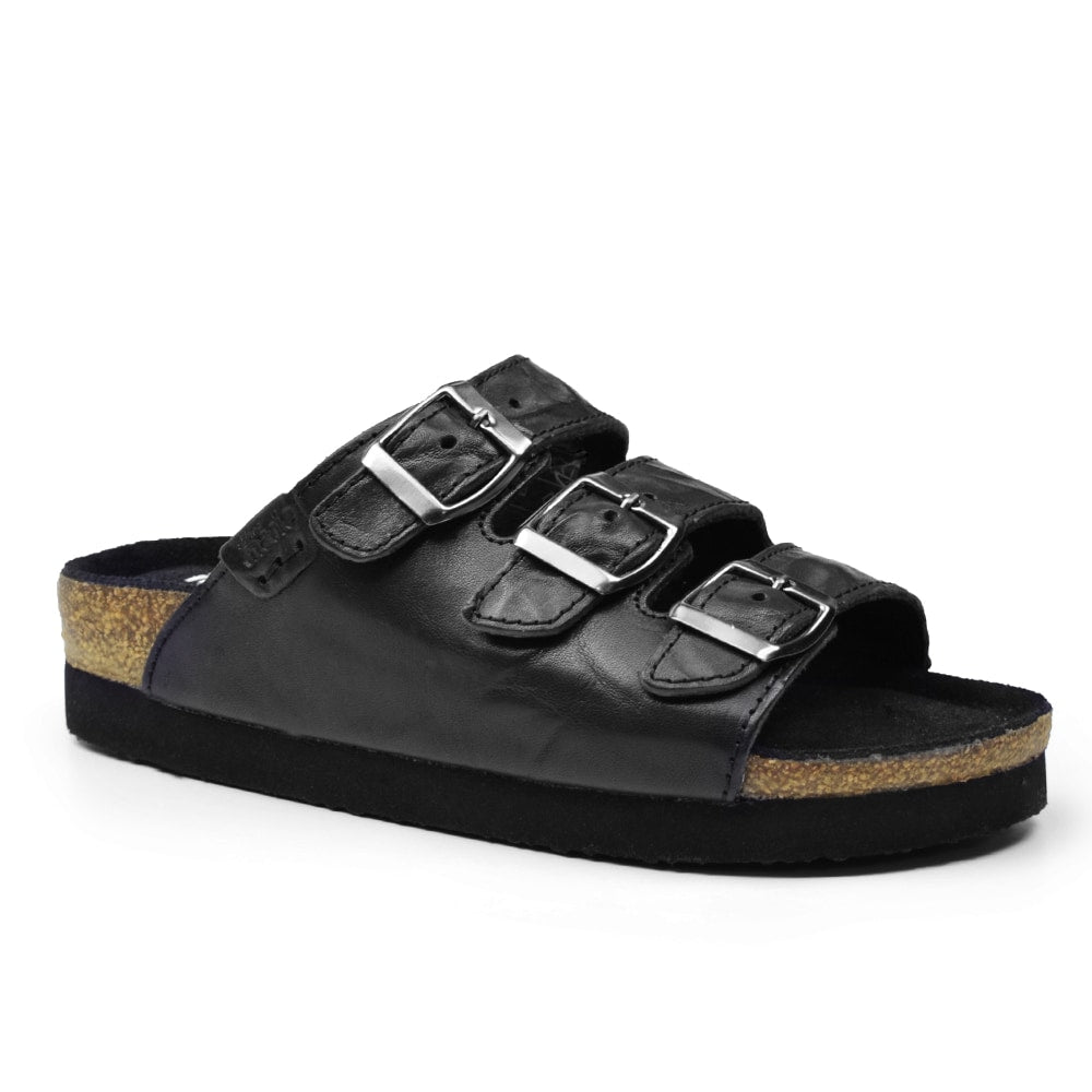 Sköna Marie Sandaler Lava Black Tumbled