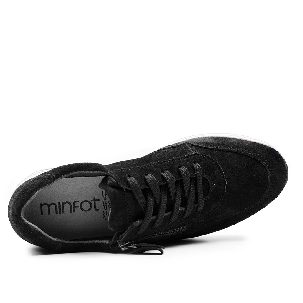 Produktbild 5 - Minfot Cloe Sneaker Dragkedja Mocka Svart