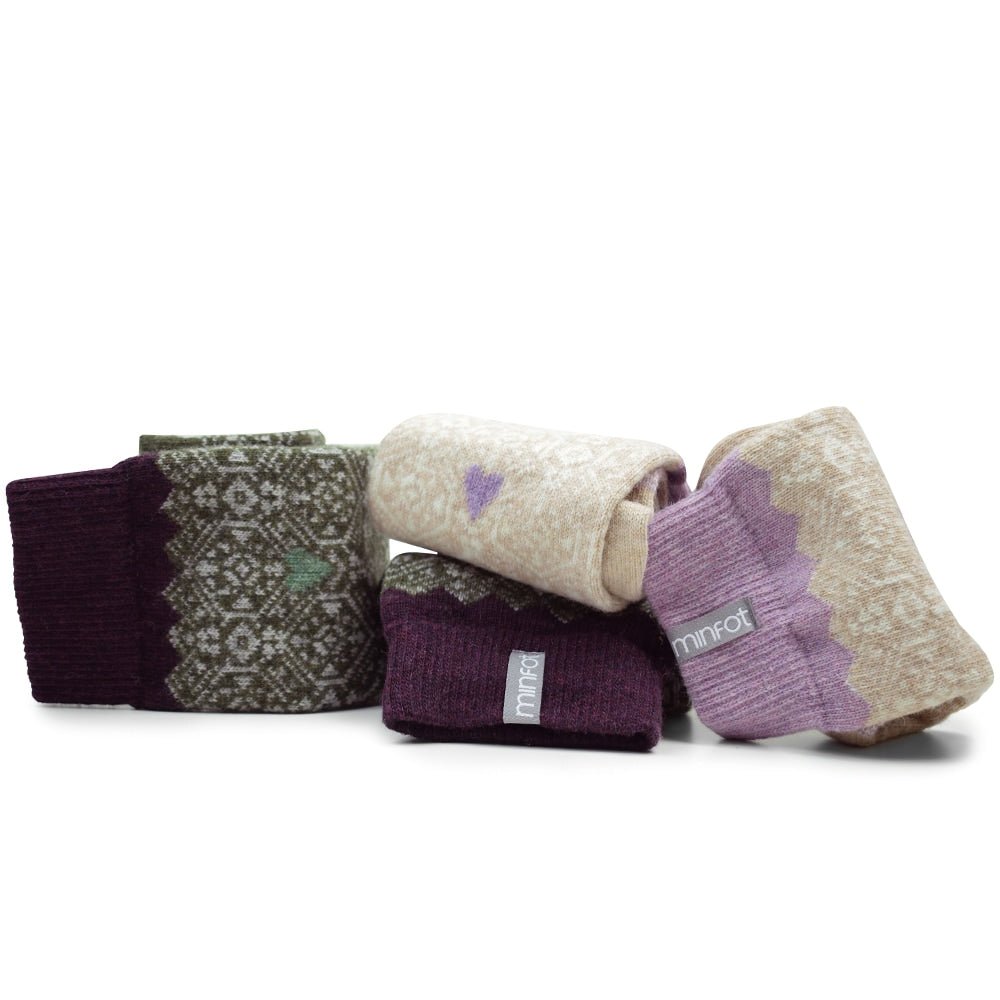 Minfot Ullstrømper Kärlek 2-pk