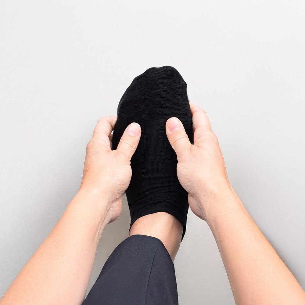 Minfot Bambusstrømper Sneaker Sensitive  Svart 5-pk