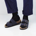 Minfot Moa Sandaler Dame Bio Semsket Skinn Navy
