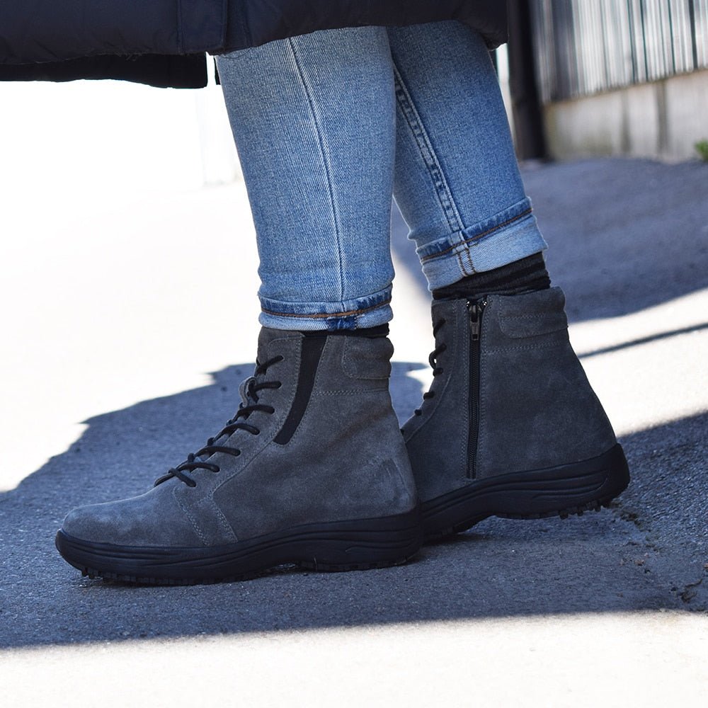 Minfot Boots Nora Dame Semsket skinn Antracitgrå