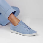Minfot Aveny Sneaker Semsket skinn Lyseblå