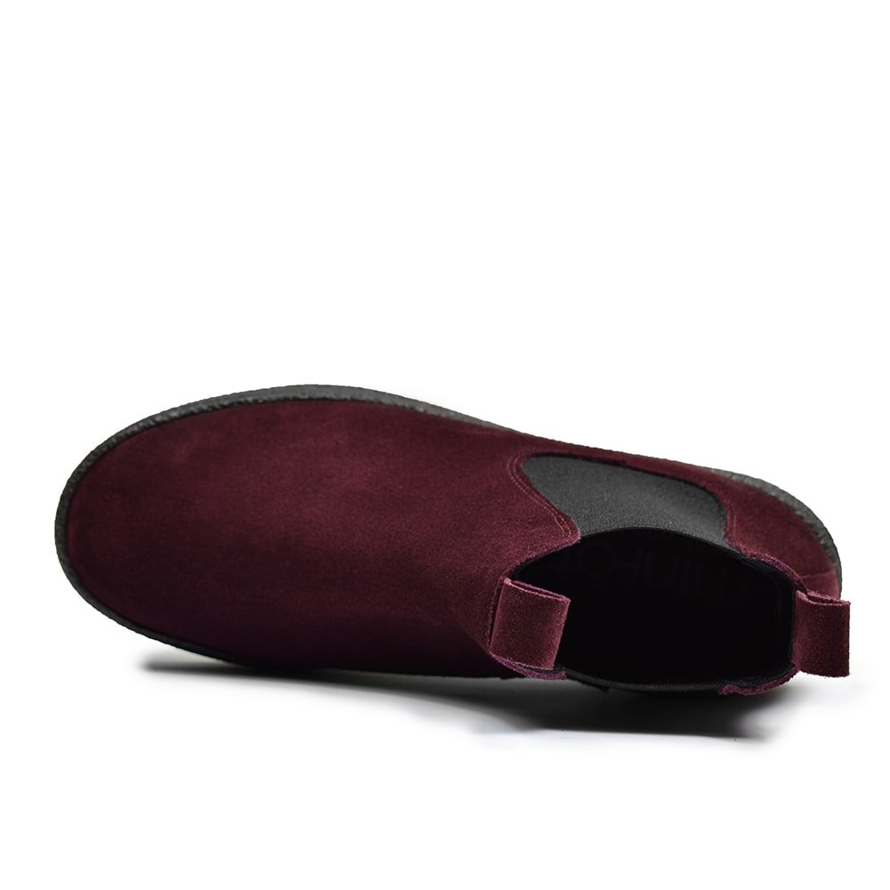 Produktbild 5 - Minfot Chelsea Boots Visby Mocka Bordeaux