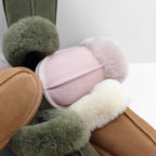 Minfot Saueskinnstøfler Slip-on Duved med såle Rose