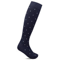 Minfot Støttestrømper Bambus Prikket Navy 1-pk