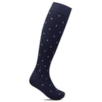 Minfot Støttestrømper Bambus Prikket Navy 1-pk
