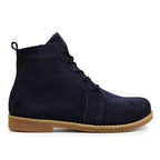 Charlotte of Sweden Semsket Boots Amur Dark Blue