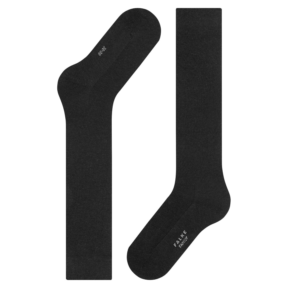 Falke Family Knestrømper Dame Bomull Gråmelert 1-pk