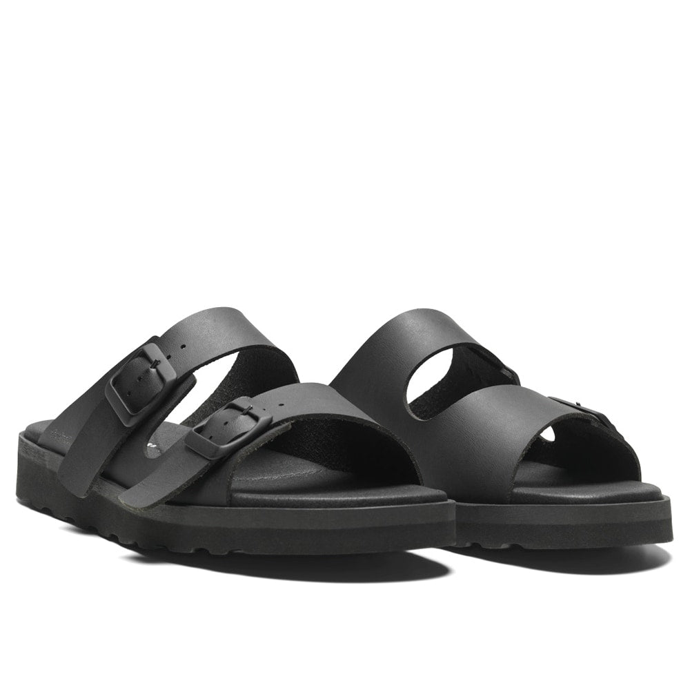 New Feet Connie Brede Sandaler Microfiber Unisex Svart