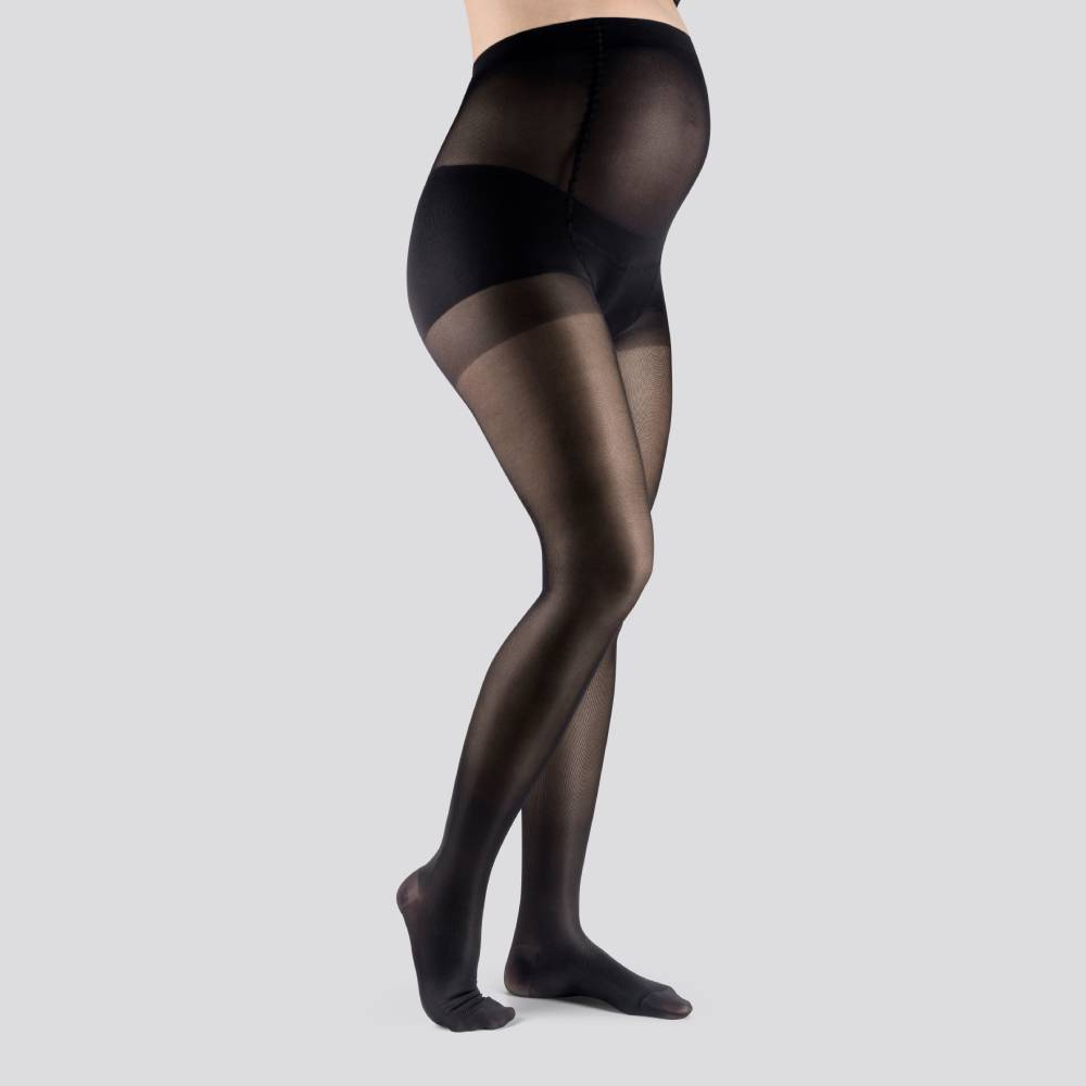 Mabs Støttestrømpebukser Gravid Nylon Svart