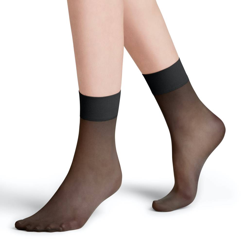 Produktbild 3 - Falke Nylonstrømper Pure Matt 20 Anklet Black