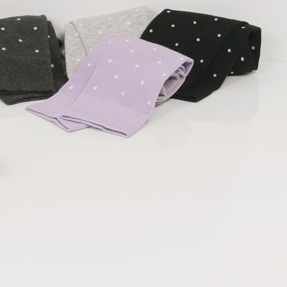 Minfot Støttestrømper Bomull Eco Prikkete Viola 5-pk