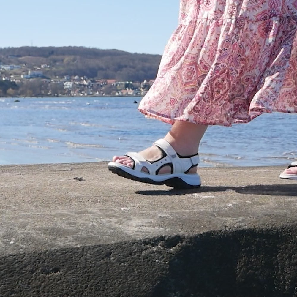 Minfot Sandaler Sandhamn Dame Lær Offwhite