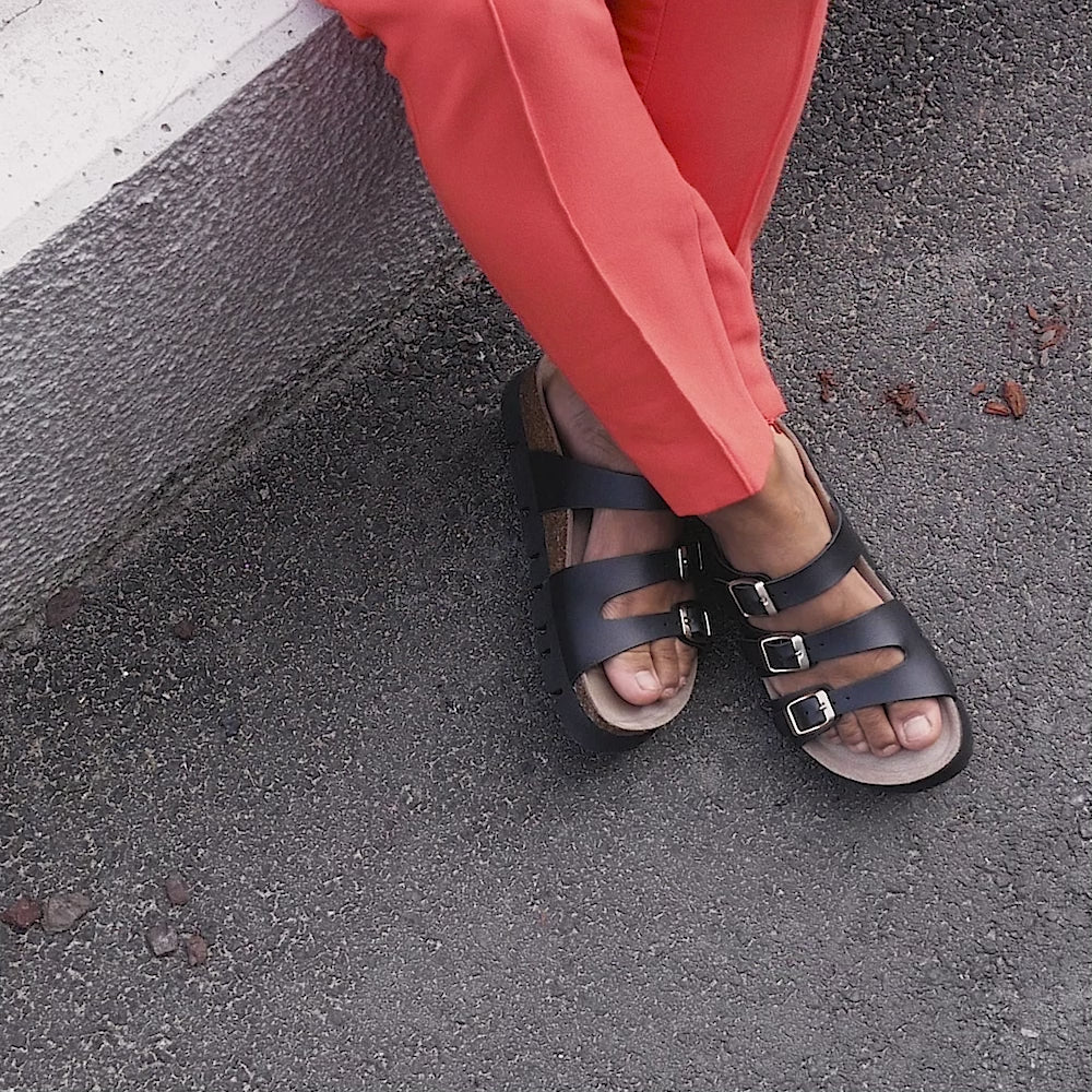 Minfot Upstep Lux Sandaler Dame Svart