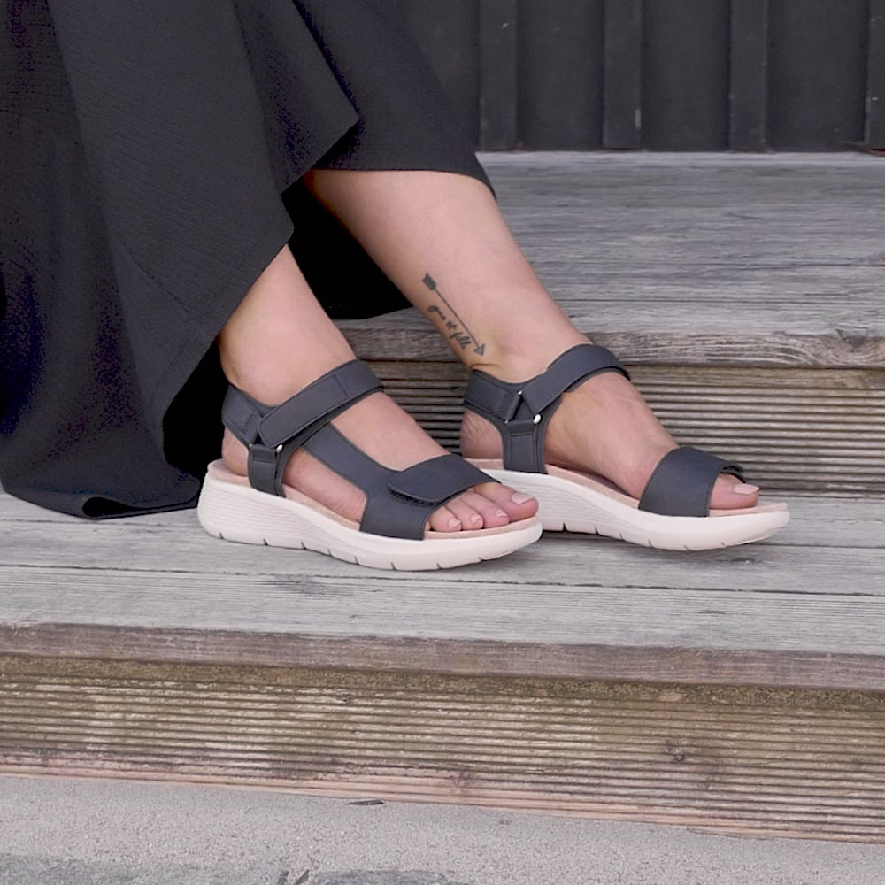 Minfot Cloudlite Joy Sandaler Dame Svart