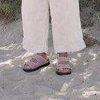 Minfot Daisy Sandaler Dame Semsket Skinn Rosa
