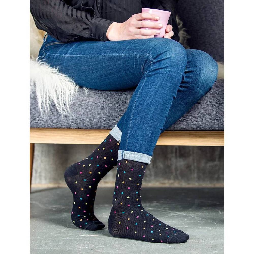 SupCare Støttetrømper Bomull Prikkete Svart