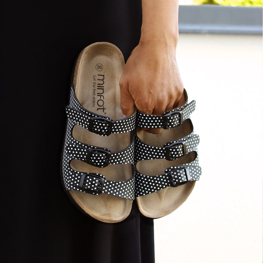 Produktbild 13 - Minfot Sandal Mjuk Bio Dots Svart