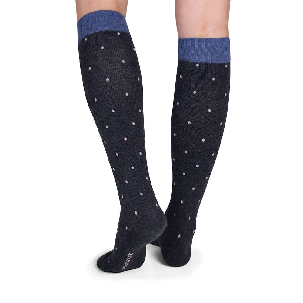 Produktbild 3 - Minfot Støttestrømper Bomull Eco Dot Pink